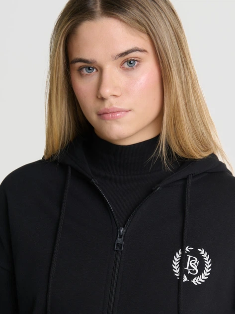 Bluza damska rozpinana z kapturem Big Star MORINGA S Czarna (5900714712136) - obraz 3