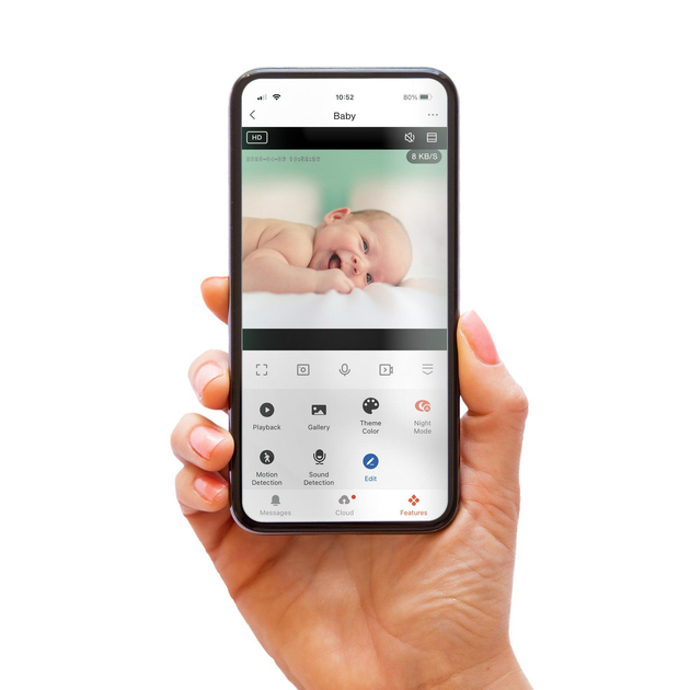 Радионяня Alecto Wi-Fi с камерой White, SMARTBABY5 - изображение 8