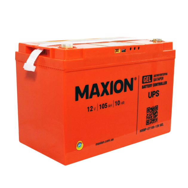 Акумулятор промисловий Maxion BP OT 105 - 12 контроллер GEL - зображення 3