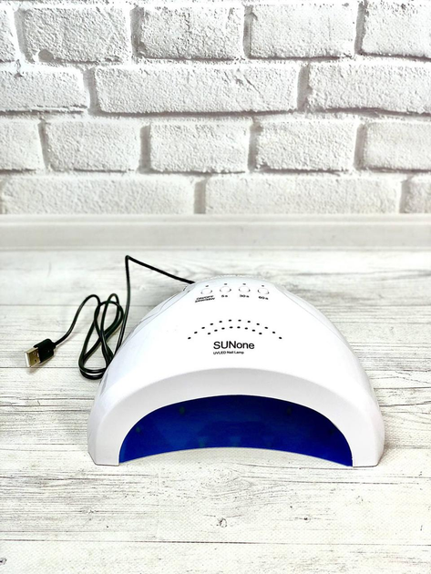 Лампа для маникюра UV+LED SUN Sun One (белая) питание от USB, 48 Вт ...