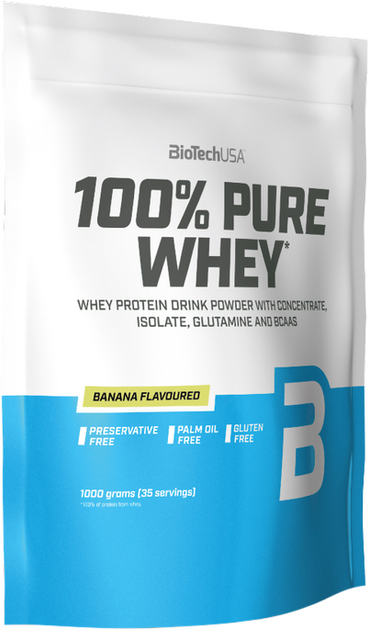 Protein Biotech 100% Pure Whey 1000 g Banana (5999076238224) - obraz 1