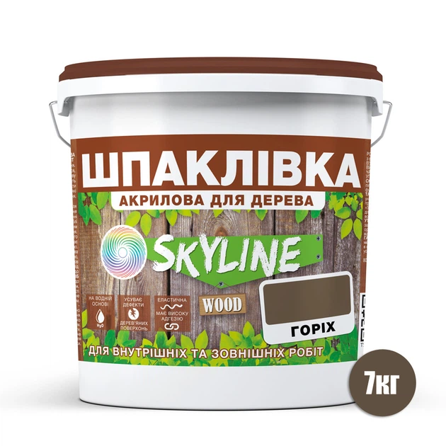 Шпаклевка для Дерева готовая к применению акриловая SkyLine Wood Орех 7 кг - Фото 2 Шпаклевка для Дерева готовая к применению акриловая SkyLine Wood Орех 7 кг - изображение 2