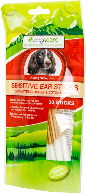 Patyczki higieniczne dla psów Bogar Bogacare Sensitive Ear Sticks 30 szt (7640118832587) - obraz 1