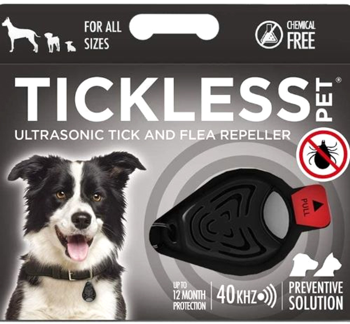 Odstraszacz kleszczy dla psów Tickless Pet Black (5999566451034) - obraz 1
