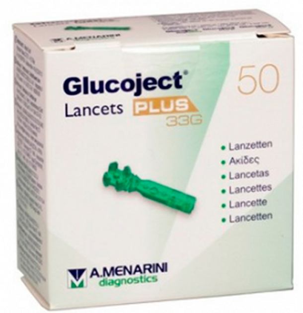 Lancety Menarini Group Glucoject Lancets Plus 33 G 50 szt (8012992483398) - obraz 1