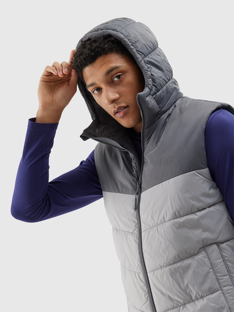 Безрукавка 4F synthetic-fill down vest XXL Сірий 4FWSS24TVJAM100-27S - изображение 3