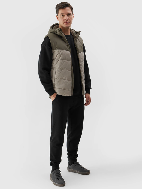 Безрукавка 4F synthetic-fill down vest S Хакі 4FWSS24TVJAM100-43S - зображення 3