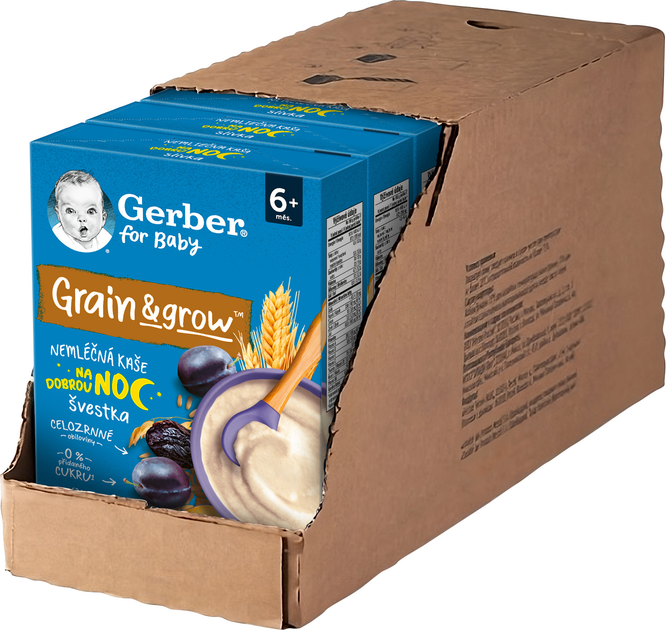 Каша суха безмолочна Gerber Вівсяно-пшенична з чорносливом для дітей з 6 місяців 200 г (8445291103122) - зображення 4