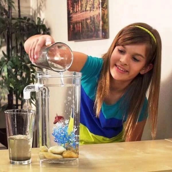 Детский прочный самоочищающийся аквариум OPT-TOP My Fun Fish с LED подсветкой (1756375765) - изображение 9
