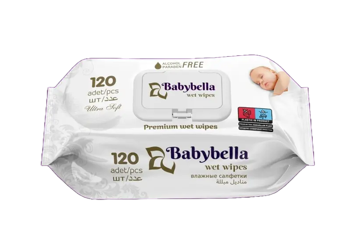 Вологі серветки BabyBella Baby 120 шт (8683210420268) - Фото 1 Вологі серветки BabyBella Baby 120 шт (8683210420268) - изображение 1