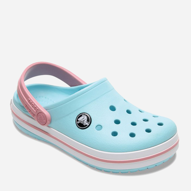 Chodaki dziecięce dla dziewczynki Crocs 207005-4S3 24-25 (C8) Miętowy/Różowy (191448738522) - obraz 5