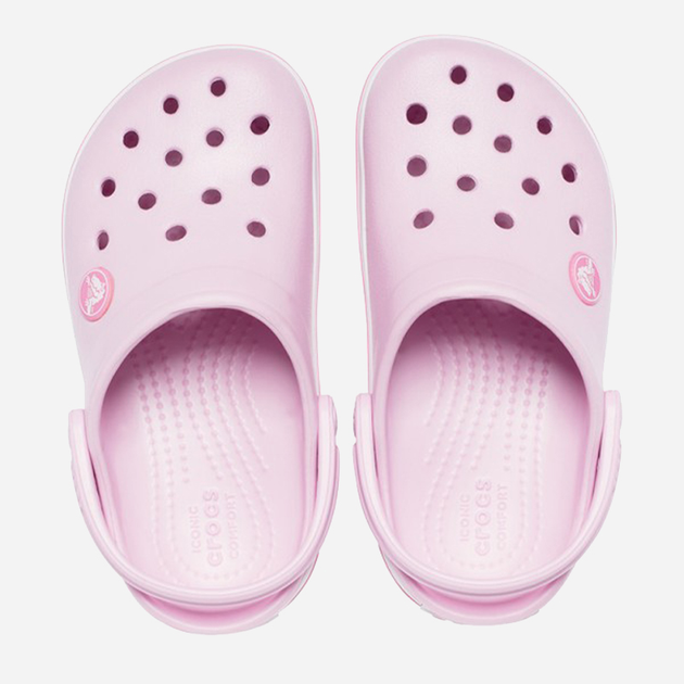 Дитячі крокси-сабо для дівчинки Crocs 207005-6GD 25-26 (C9) Світло-рожеві (191448738812) - зображення 4