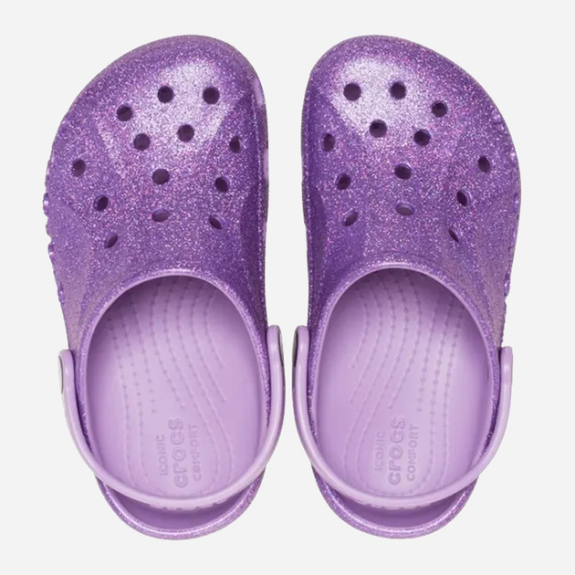 Дитячі крокси-сабо для дівчинки Crocs 207014-5PR 23-24 (C7) Фіолетові (196265552481) - зображення 4