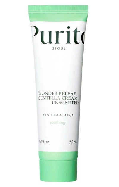 Крем для чувствительной кожи с центеллой без эфирных масел Purito Seoul Wonder Releaf Centella Cream Unscented 50 мл - Фото 1 Крем для чувствительной кожи с центеллой без эфирных масел Purito Seoul Wonder Releaf Centella Cream Unscented 50 мл - изображение 1