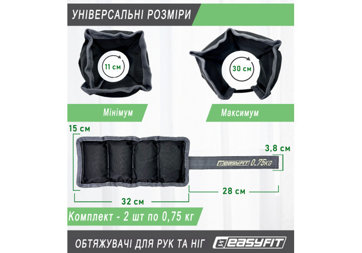 Утяжелители EasyFit 0,75 кг пара - изображение 2