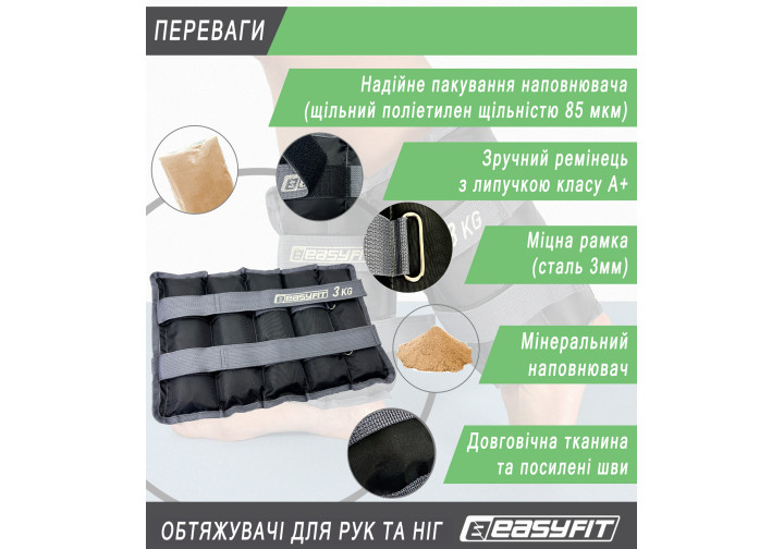 Утяжелители EasyFit 3 кг пара - изображение 4