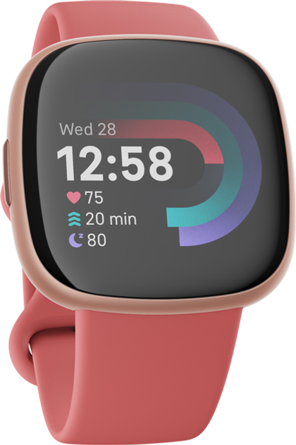 Смарт-часы Fitbit Versa 4 Pink Sand / Copper Rose (FB523RGRW) – фото ...