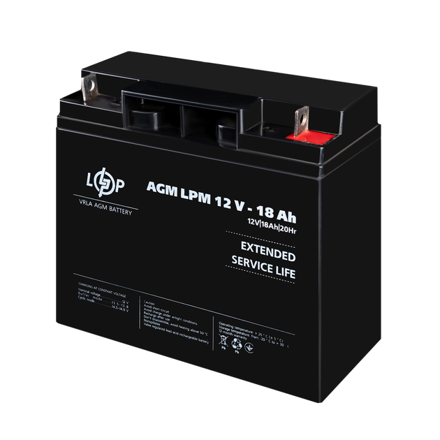 Акумулятор AGM LogicPower LPM 12V - 18 Ah - Фото 4 Акумулятор AGM LogicPower LPM 12V - 18 Ah - зображення 4