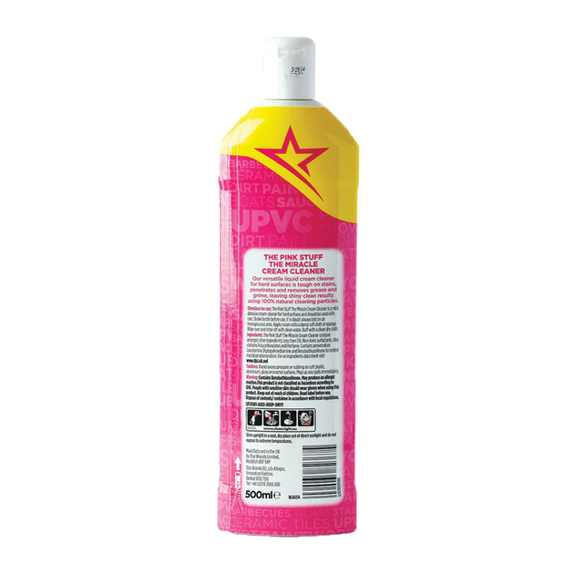 Абразивний крем для чищення твердих поверхонь Pink Stuff Cream Cleaner 500 мл - Фото 2 Абразивний крем для чищення твердих поверхонь Pink Stuff Cream Cleaner 500 мл - зображення 2