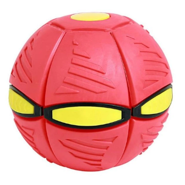Мяч Flat Ball или летающий дискошар «нло» TOPA для игр на улице с фрисби Красный - изображение 4