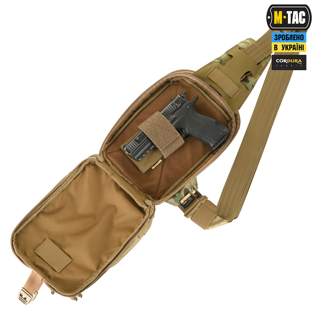 M-Tac сумка Sling Pistol Bag Elite Hex с липучкой Multicam/Coyote - изображение 2
