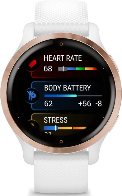 Zegarek sportowy Garmin Venu 2S Rose Gold Bezel with White Case and Silicone Band (010-02429-13) - obraz 9