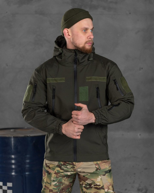 Армійська куртка софтшел NAC Оліва XL - зображення 1
