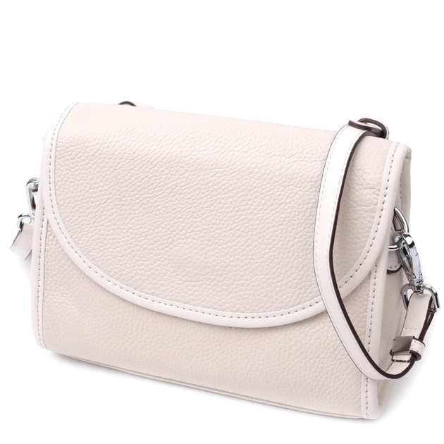 Женская кожаная сумка с полукруглым клапаном Vintage Белая (246769) от ...