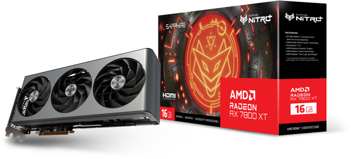 Відеокарта Sapphire PCI-Ex Radeon RX 7800 XT Nitro+ 16GB GDDR6 (256bit) (2565/19500) (2 х HDMI, 2 x DisplayPort) (11330-01-20G) - зображення 8