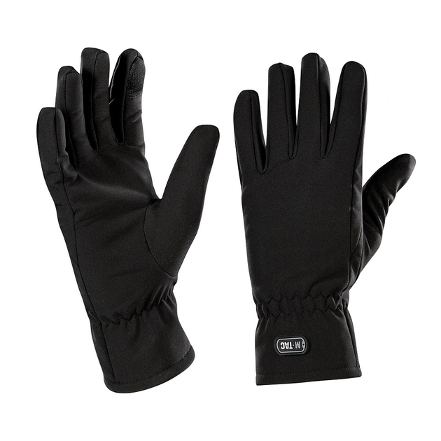 M-Tac рукавички демісезонні Soft Shell Black S - зображення 1