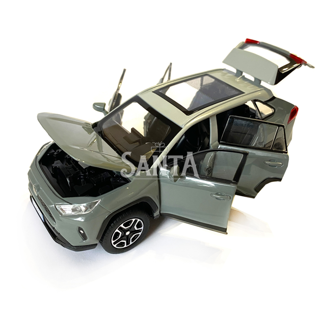 Машинка металлическая Toyota RAV4 Sport Тойота рав 4 спорт серая 1