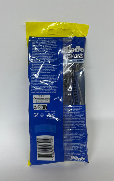 Одноразові станки для гоління чоловічі Gillette Blue 3 Smooth 4 + 2 шт - зображення 3