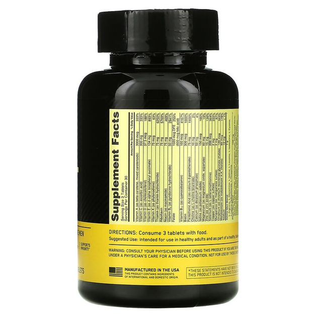 Витамины для мужчин комплекс (Opti-Men), Optimum Nutrition, 90 таблеток (OPN-05223) - изображение 2