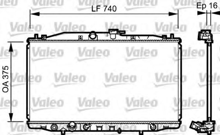 Радіатор, система охолодження двигуна VALEO 735050 Valeo (735050) - зображення 1