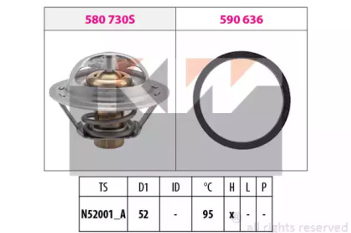 580 730 KW Термостат (аналог EPS 1.880.730/Facet 7.8730) KW (580730) - изображение 1