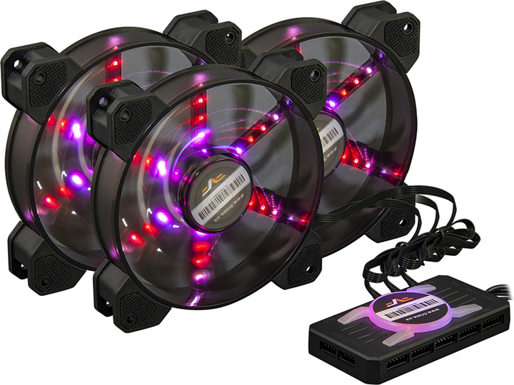 Набор вентиляторов Frime RGB + Fun hub + ДУ Frime Iris Flicker KIT (IRISFLICKERKIT) - изображение 2