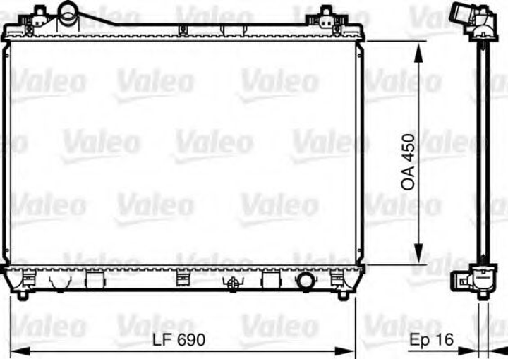 Радиатор, система охлаждения двигателя VALEO 735433 Valeo (735433) - изображение 1