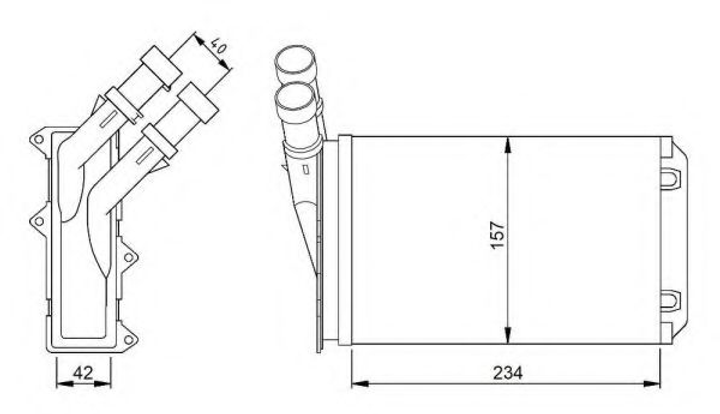 Теплообменник, система отопления салона NRF 54308 NRF (54308) - изображение 1