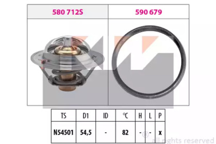 580 712 KW Термостат (аналог EPS 1.880.712/Facet 7.8712) KW (580712) - изображение 1