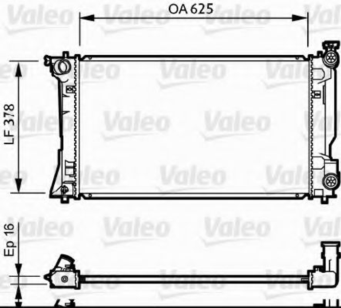 Радіатор, система охолодження двигуна VALEO 734712 Valeo (734712) - зображення 1