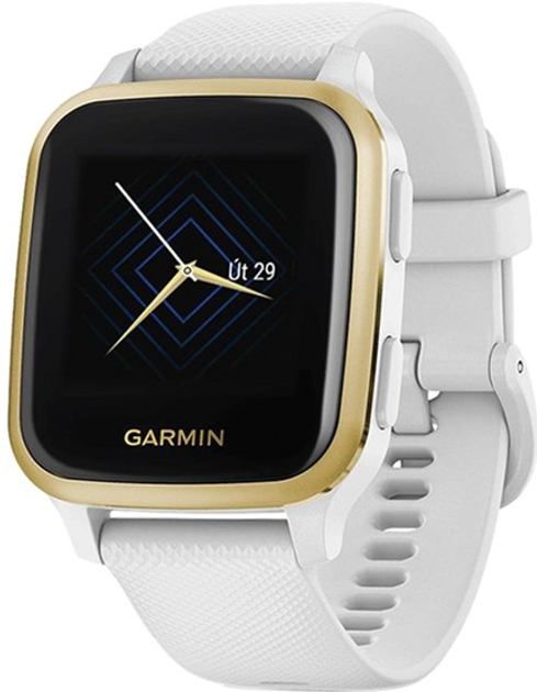 Zegarek sportowy Garmin Venu Sq Biały/Jasnozłoty (010-02427-11) - obraz 1