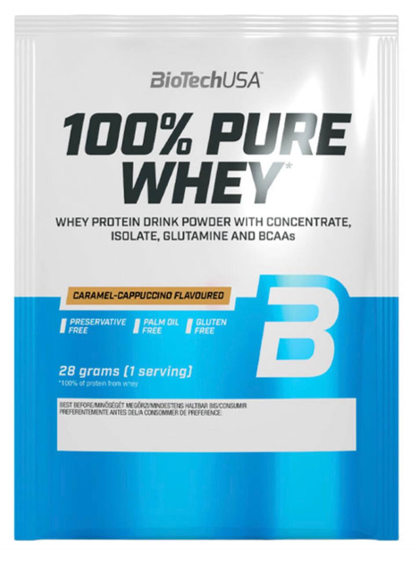 Protein Biotech 100% Pure Whey 28 g Caramel Cappuccino (5999076238521) - obraz 1