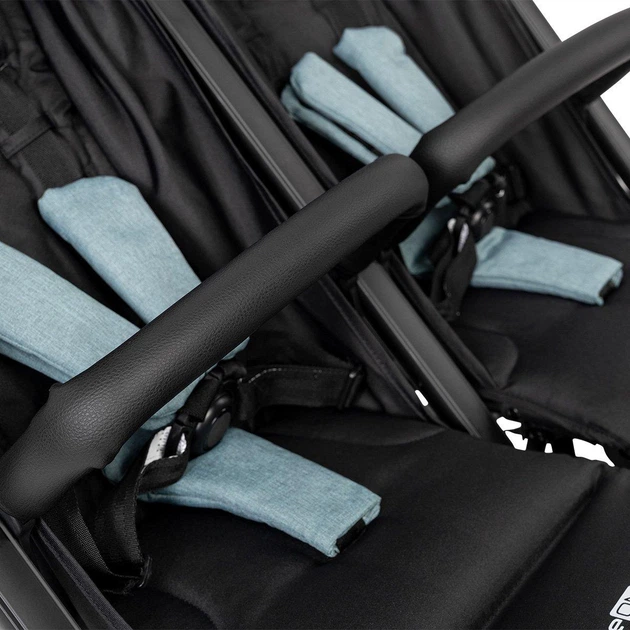 Детская прогулочная коляска для двойни FreeON Active TWIN черно-зеленая - изображение 14