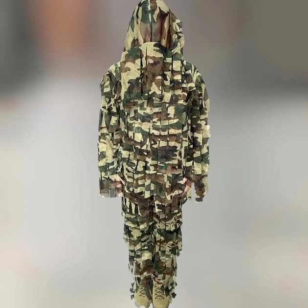 Маскувальний костюм Кікімора (Geely), колір Woodland, розмір L-XL до 100 кг, костюм розвідника, маскхалат кікімора - зображення 1