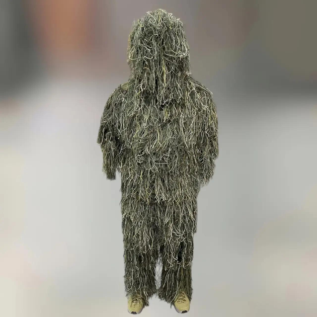 Маскувальний костюм Кікімора (Geely), нитка Woodland, розмір XL-XXL до 100 кг, костюм розвідника, маскхалат кікімора - зображення 1