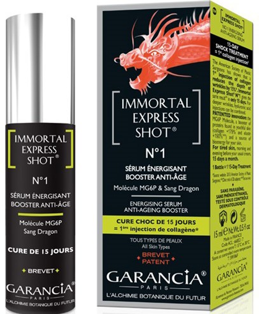 Serum do twarzy Garancia Immortal Express Shot No 1 Energizing 15 ml (3401166852170) - obraz 1