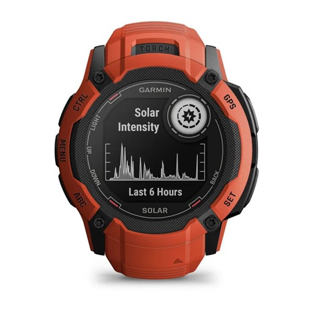 Smartwatch Garmin Instinct 2X Solar 50 mm Flame Red (010-02805-01) - obraz 2