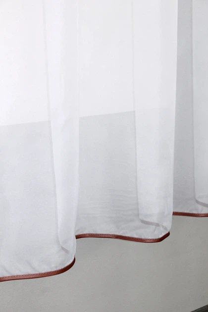 Кухонный ламбрекен VR-Textil № 107к с тюлью какао с белым 200х170 см (52-0393) - изображение 7
