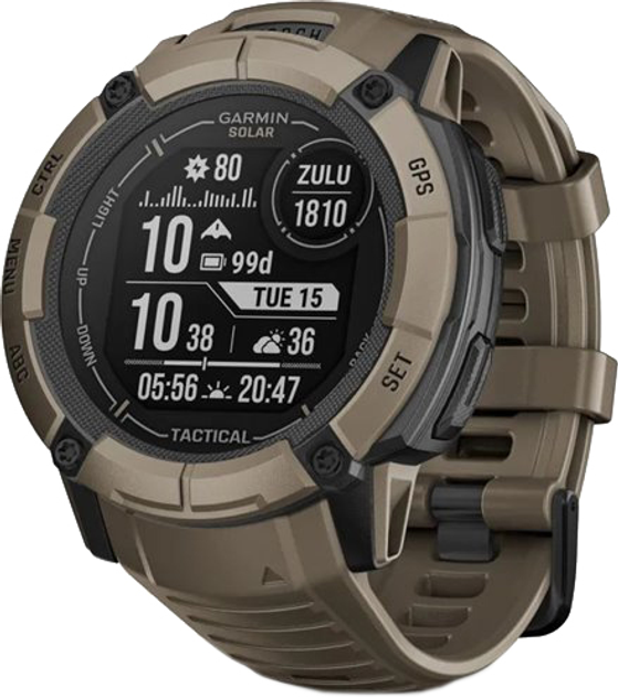 Smartwatch Garmin Instinct 2X Solar Tactical Edition Coyote Tan (010-02805-02) - obraz 1