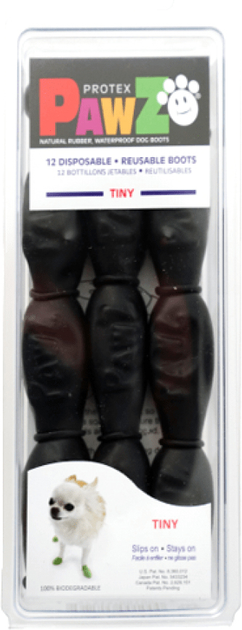 Buty Pawz Dog XXXS 2.5 cm 12 szt Black (0897515001147) - obraz 1